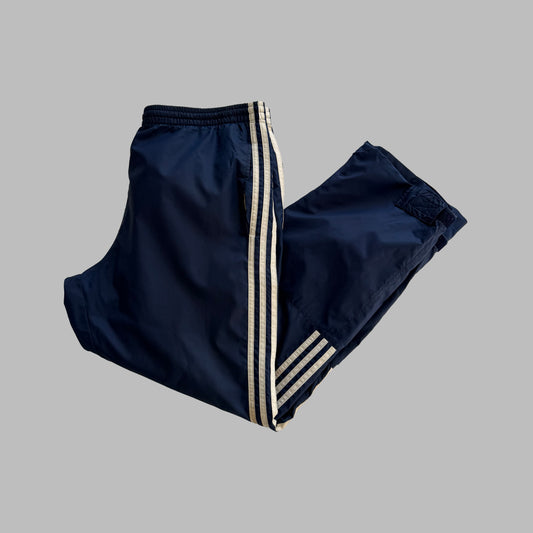 90s Adidas Wide Leg Three Stripe Track Pants - M