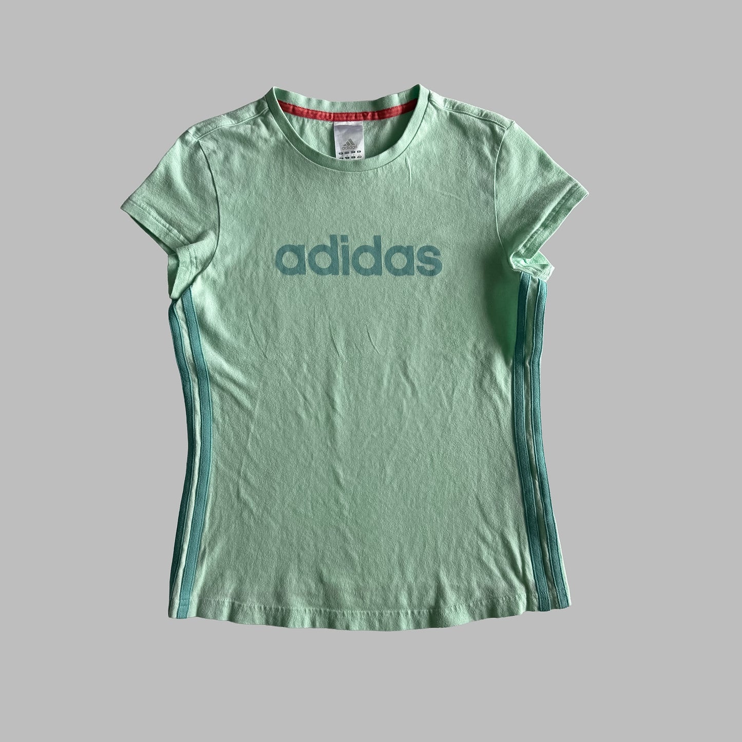 Y2K Adidas Spell Out Synched Baby Tee - S/M