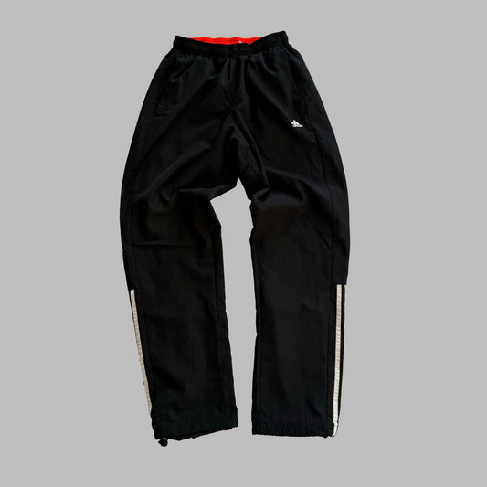 Y2K Adidas Three Striped Baggy Track Pants - XS