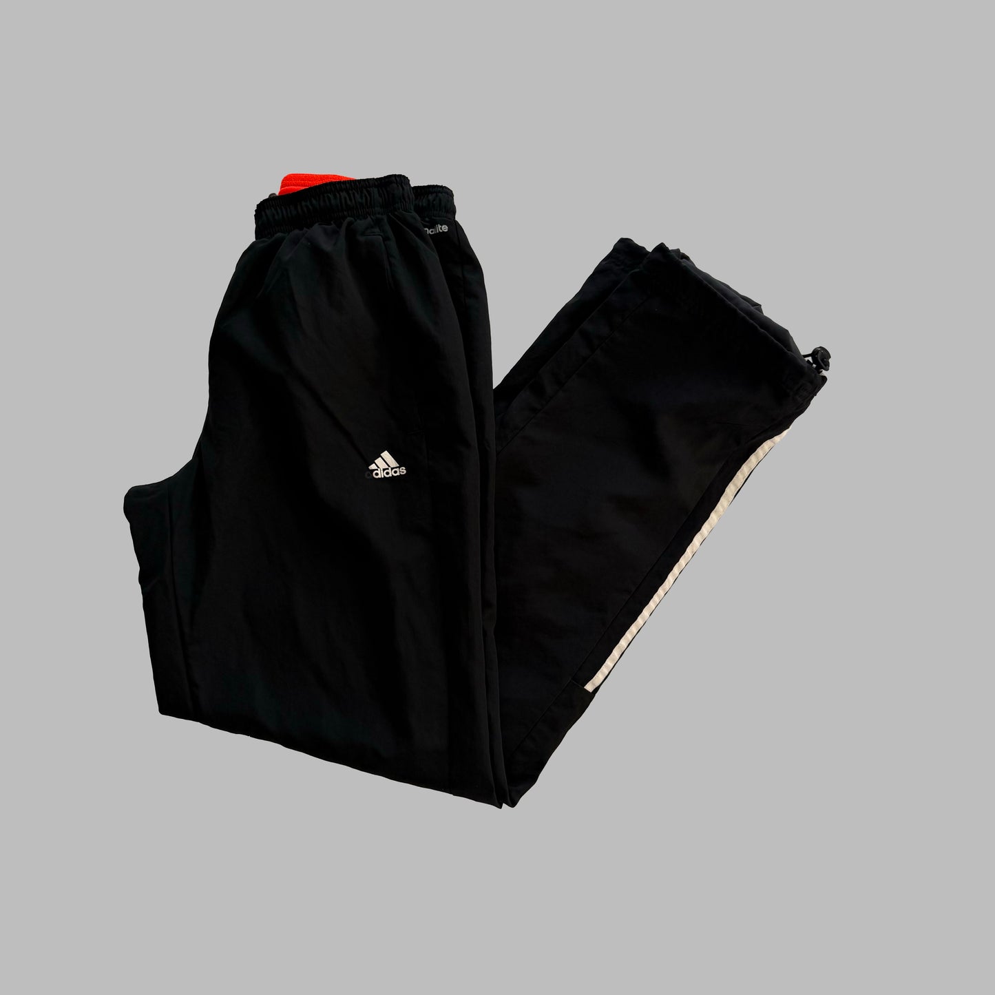 Y2K Adidas Three Striped Baggy Track Pants - XS