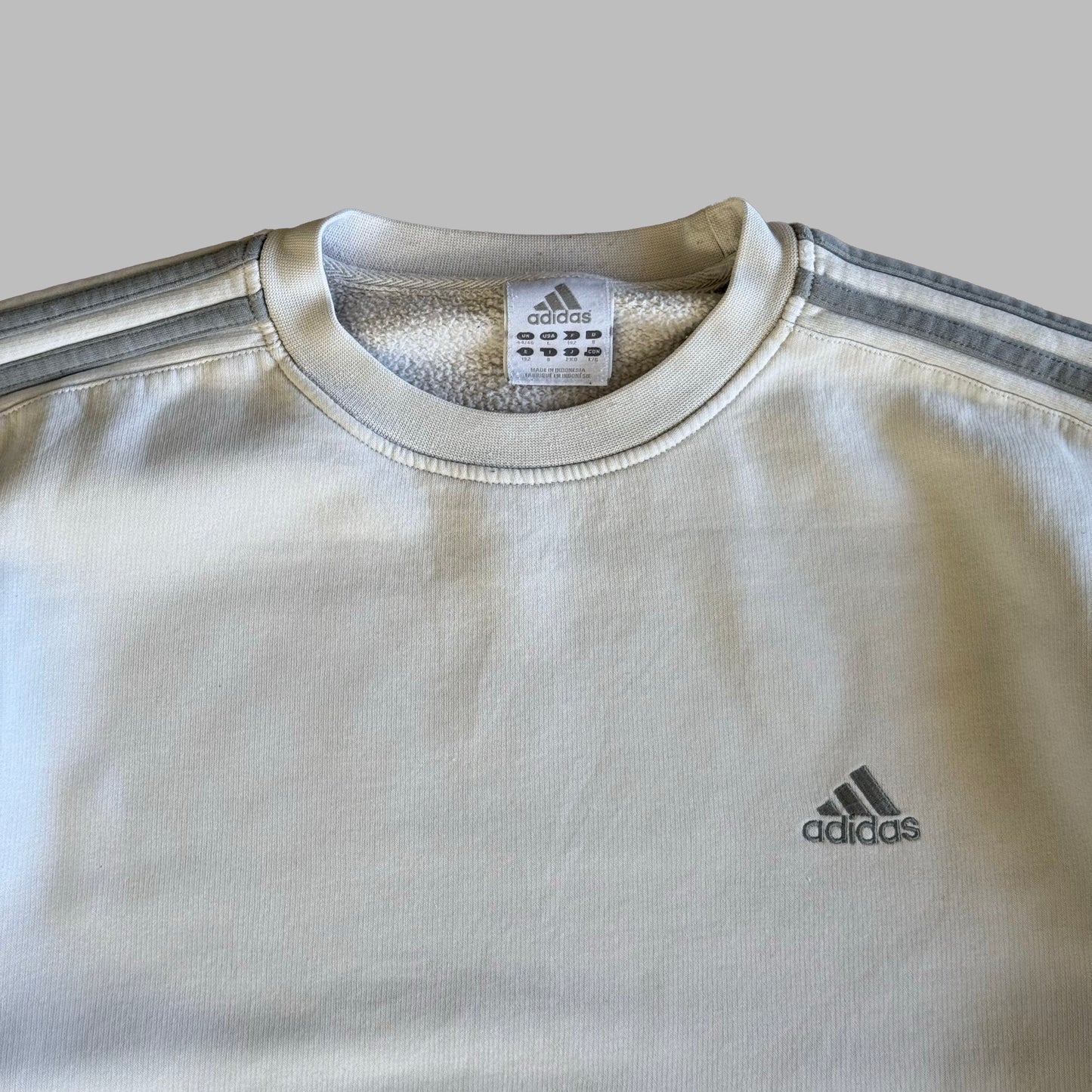 Adidas Three Stripe Sweatshirt - Large