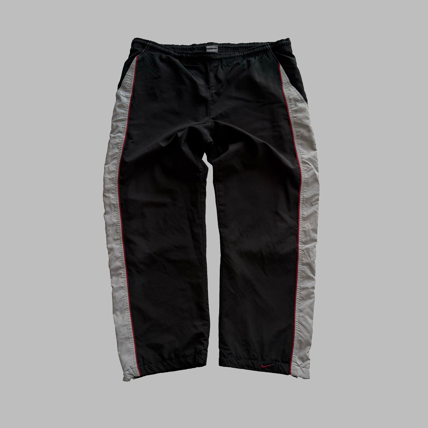 Y2K Nike Wide Leg Striped Track Pants - M