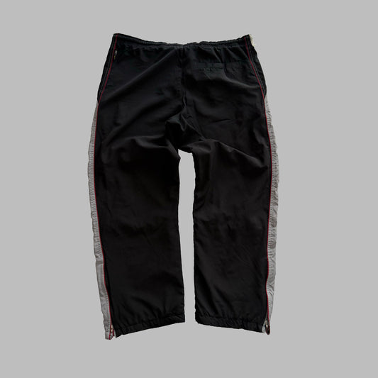 Y2K Nike Wide Leg Striped Track Pants - M