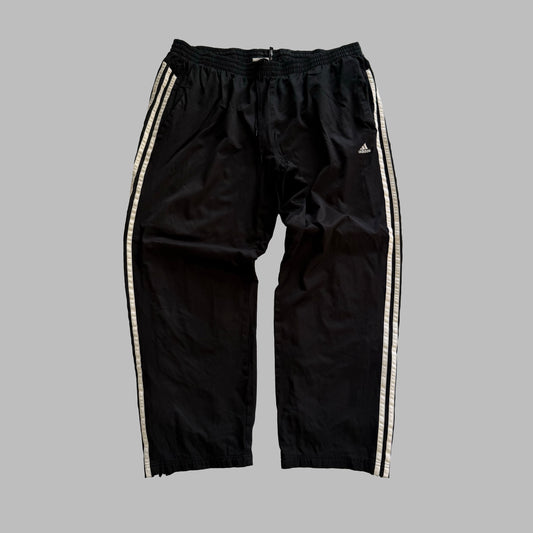 Y2K Adidas Three Striped Baggy Track Pants - XL