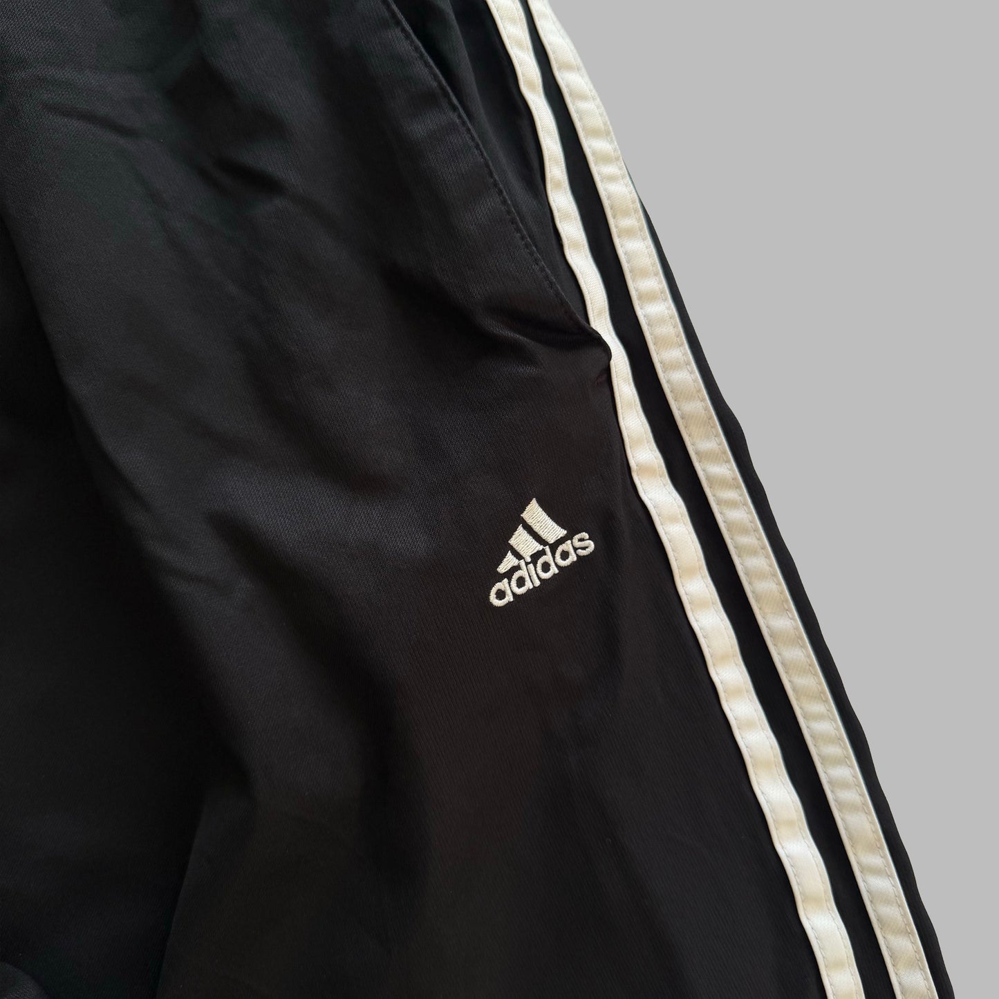Y2K Adidas Three Striped Baggy Track Pants - XL