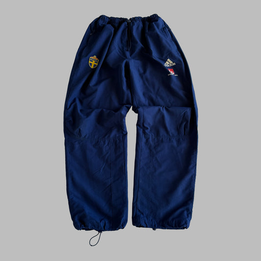 90s Adidas Wide Leg Track Pants - Medium