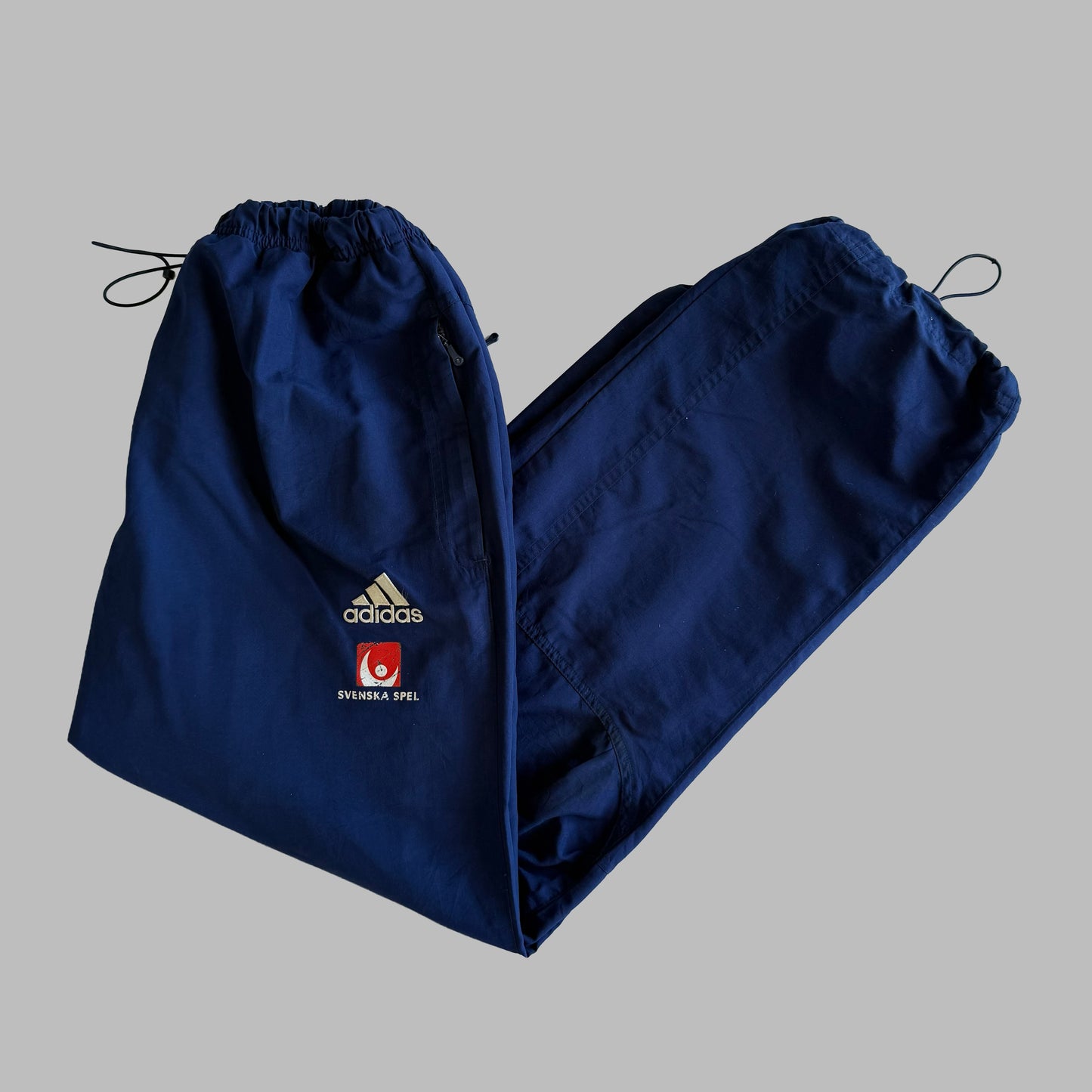 90s Adidas Wide Leg Track Pants - Medium