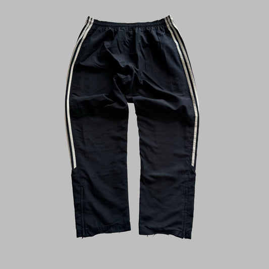 Y2K Adidas Wide Leg Three Stripe Track Pants - L