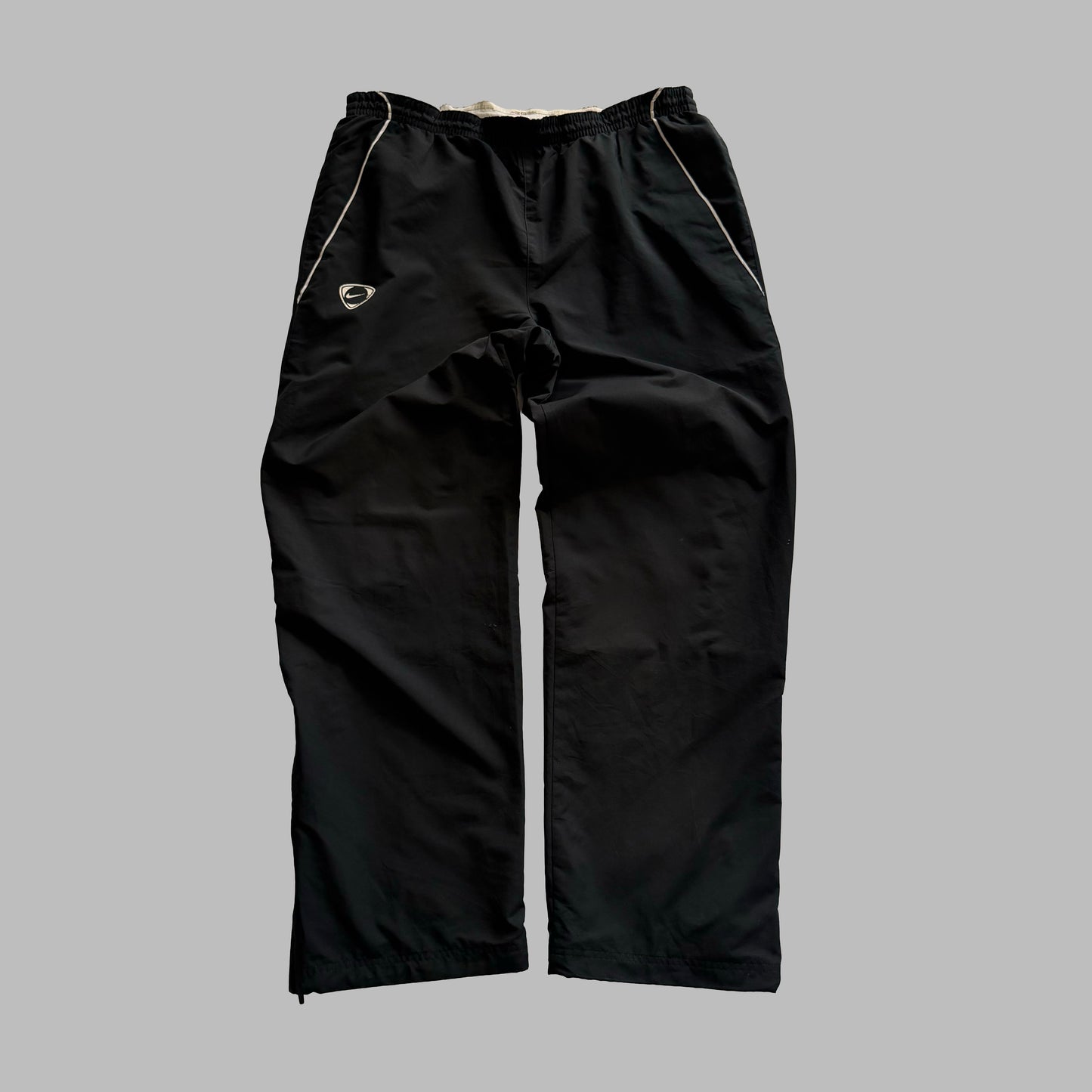 Y2K Nike Wide Leg Striped Track Pants - L