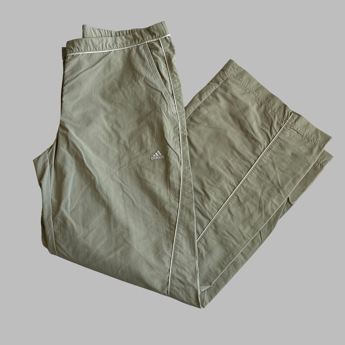 00s Adidas Wide Leg Track Pants - Medium