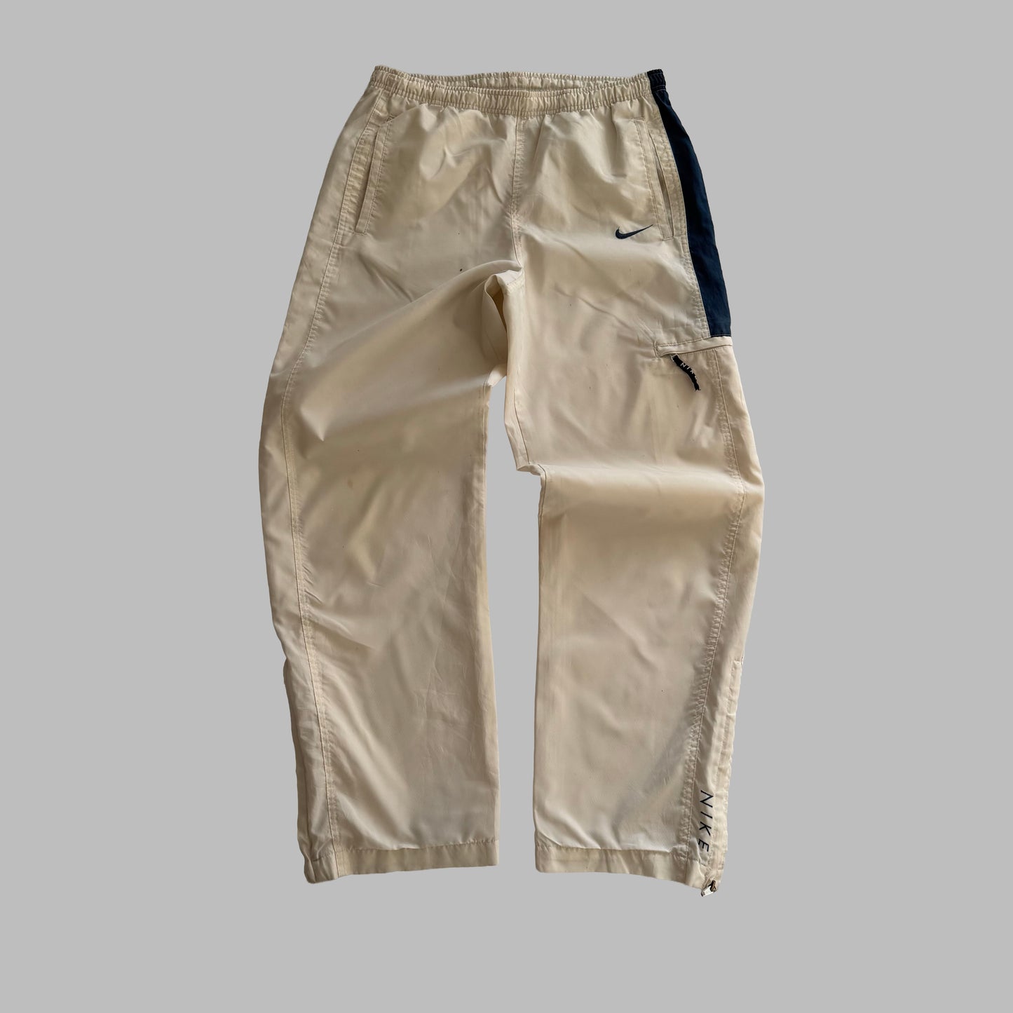 90s Nike Wide Leg Striped Track Pants - S