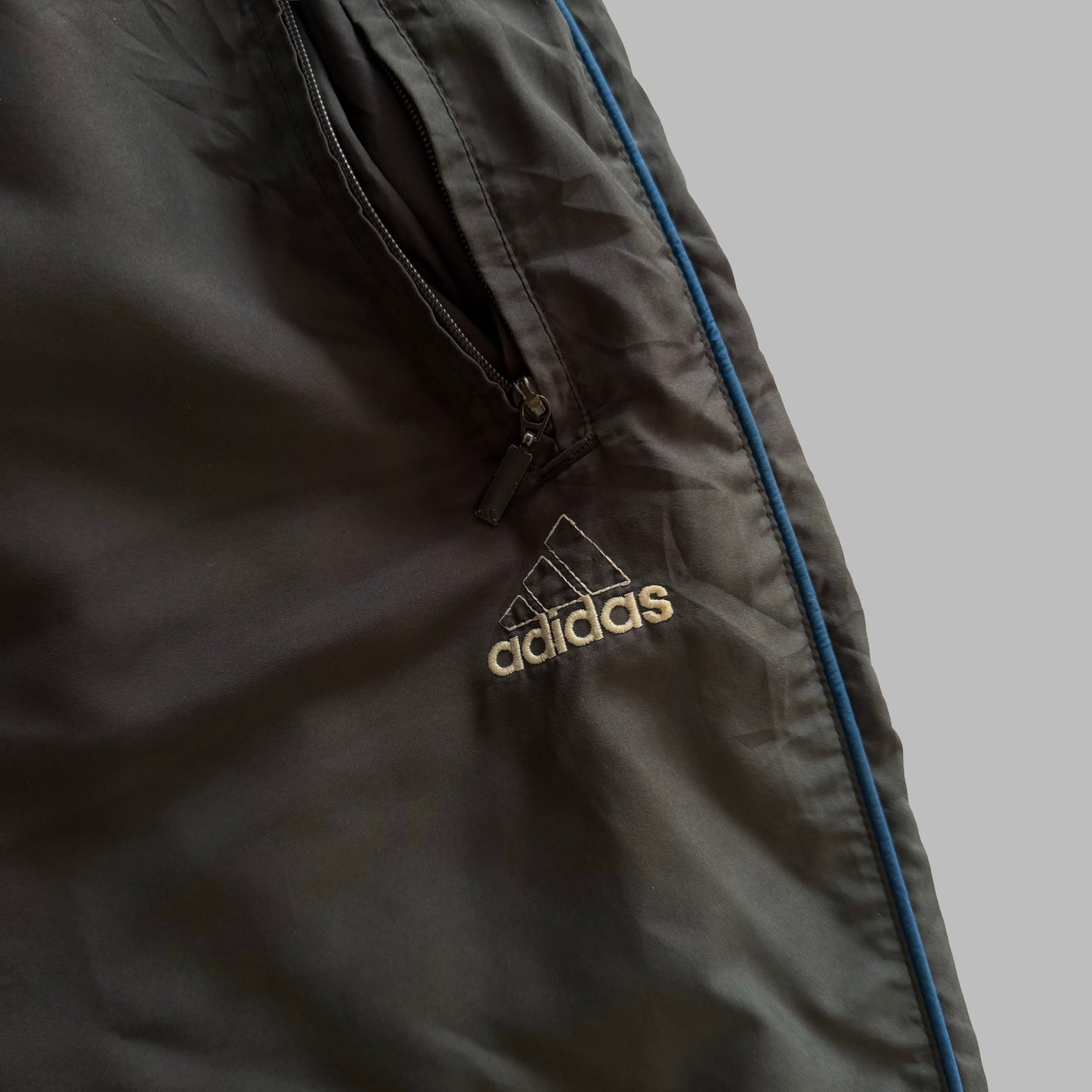 Y2K Adidas Striped Baggy Track Pants - L