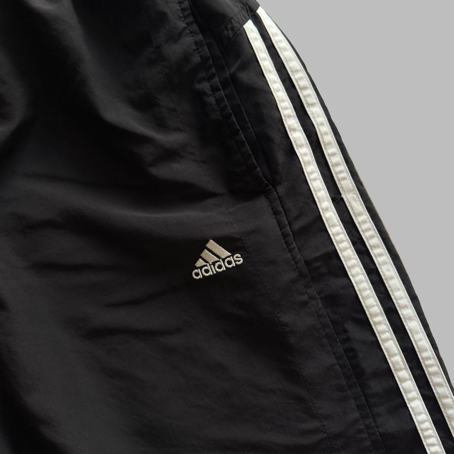 Y2K Adidas Three Stripe Straight Track Pants - L