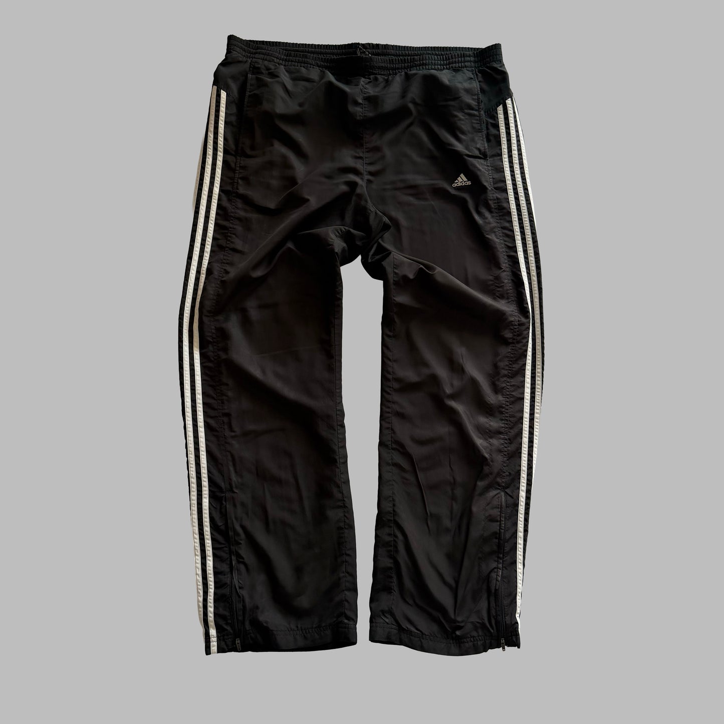 Y2K Adidas Striped Straight Leg Track Pants - XL