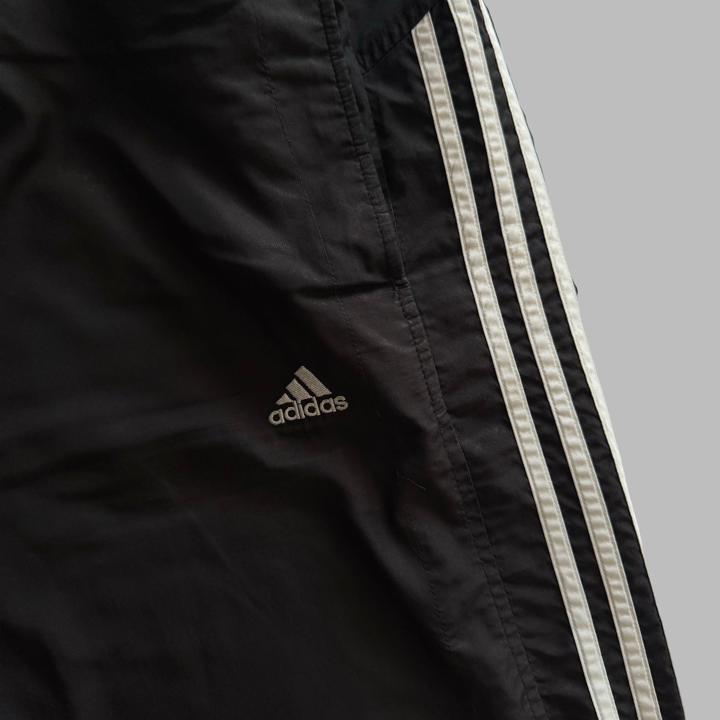 Y2K Adidas Striped Straight Leg Track Pants - XL