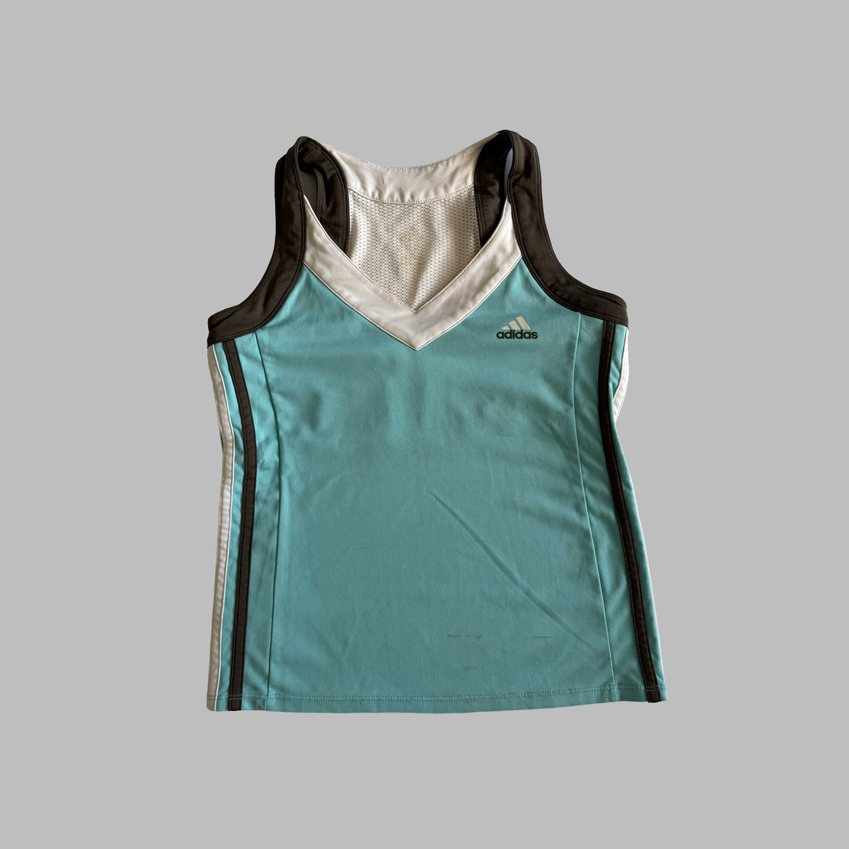Y2K Adidas V-Neck Activewear Top - S