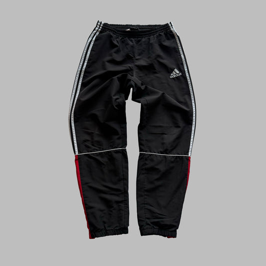 Y2K Adidas Three Striped Baggy Track Pants - M