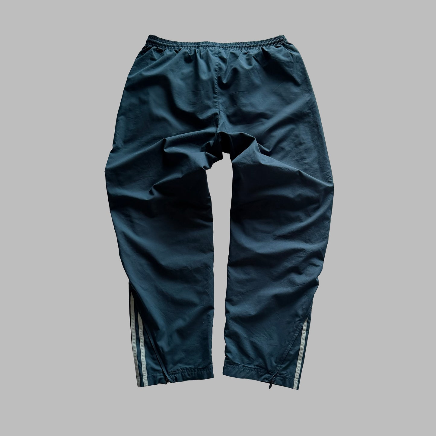 90s Adidas Wide Leg Three Stripe Track Pants - M