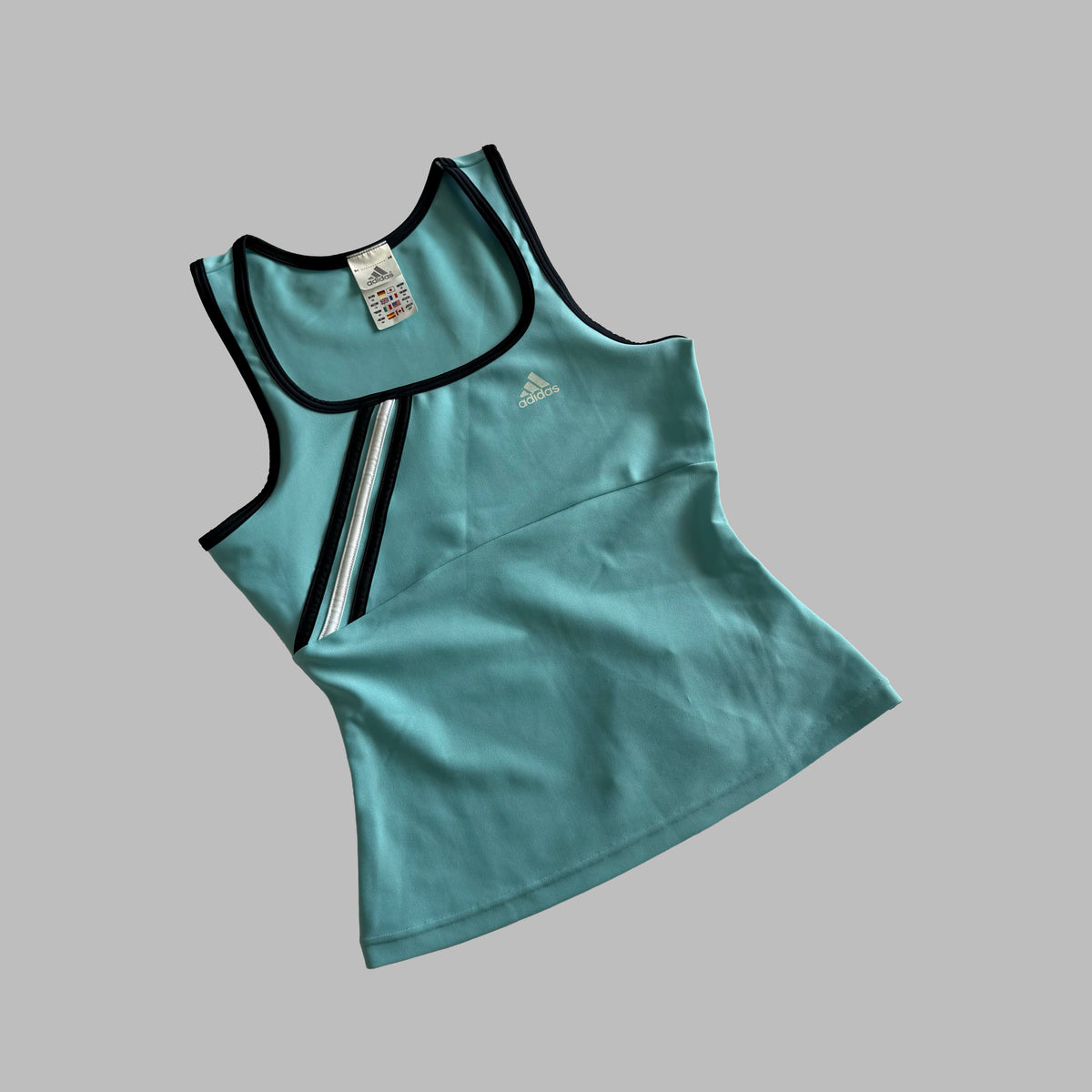 Y2K Dead Stock Adidas Scoop Neck Activewear Top - M