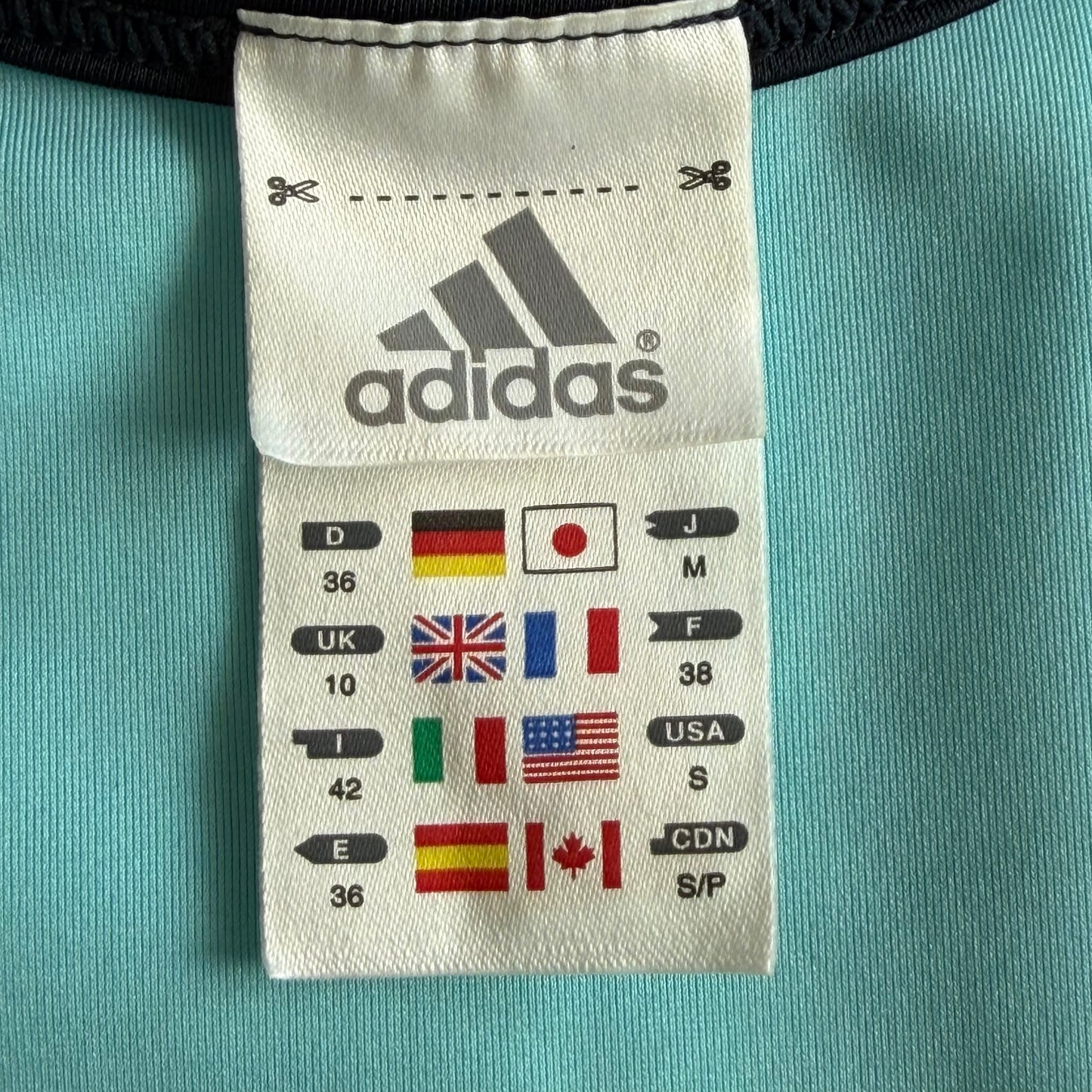 Y2K Dead Stock Adidas Scoop Neck Activewear Top - M