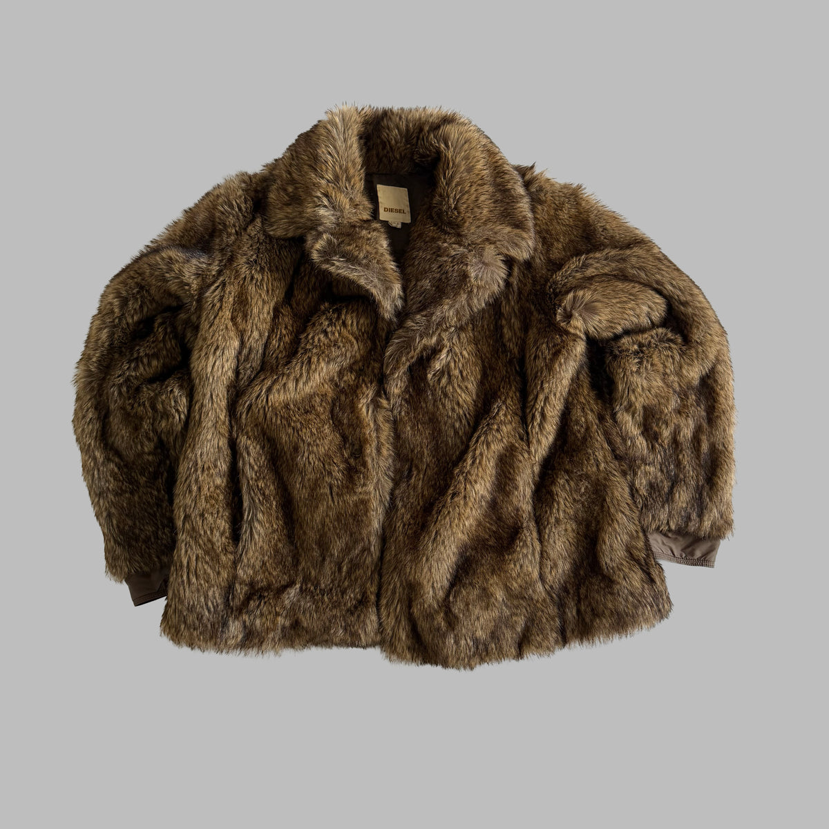 Y2K Diesel Faux Fur Jacket - S