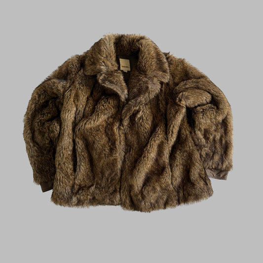 Y2K Diesel Faux Fur Jacket - S
