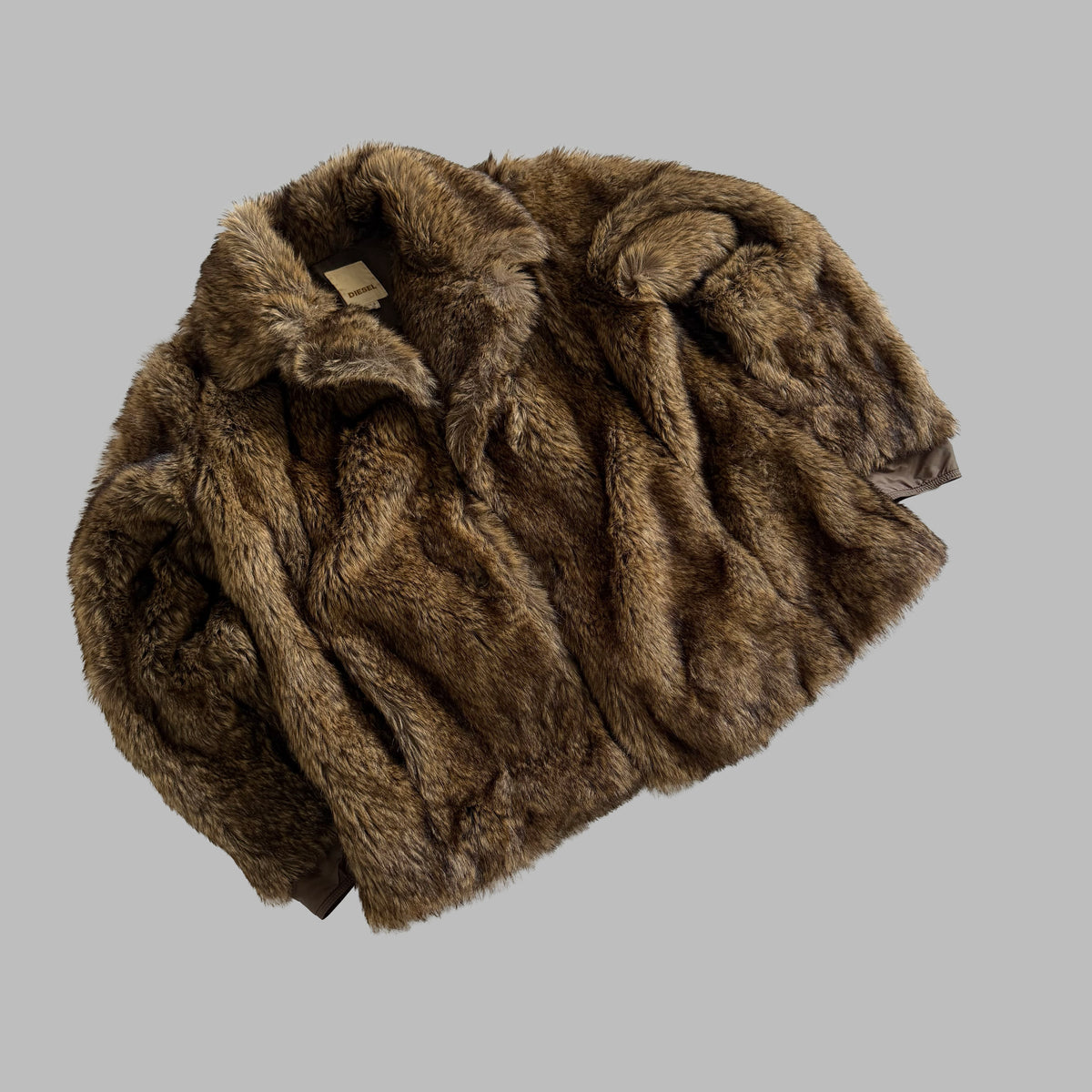 Y2K Diesel Faux Fur Jacket - S