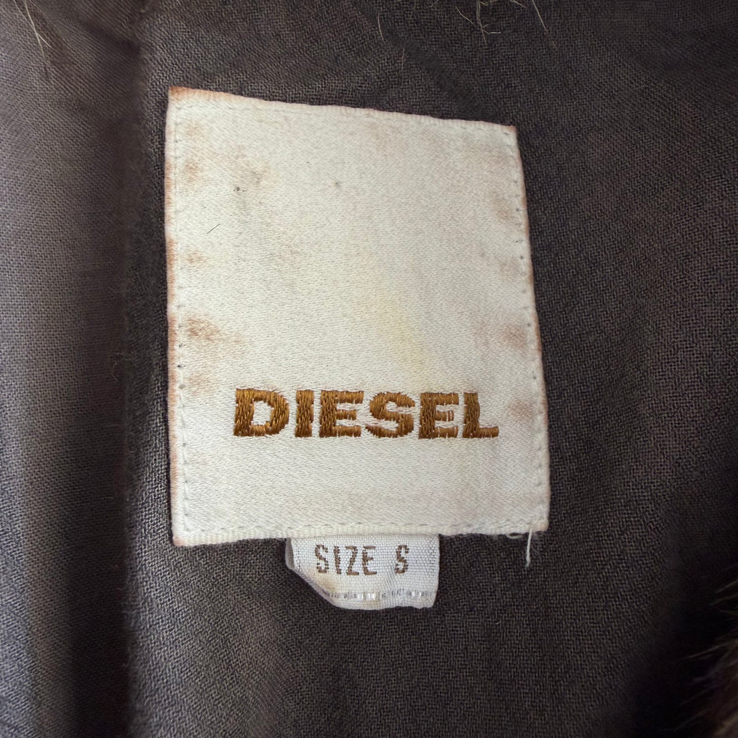 Y2K Diesel Faux Fur Jacket - S