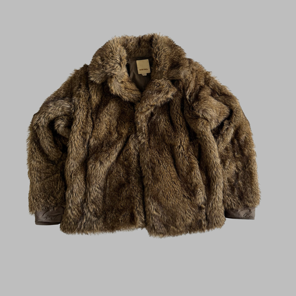 Y2K Diesel Faux Fur Jacket - S