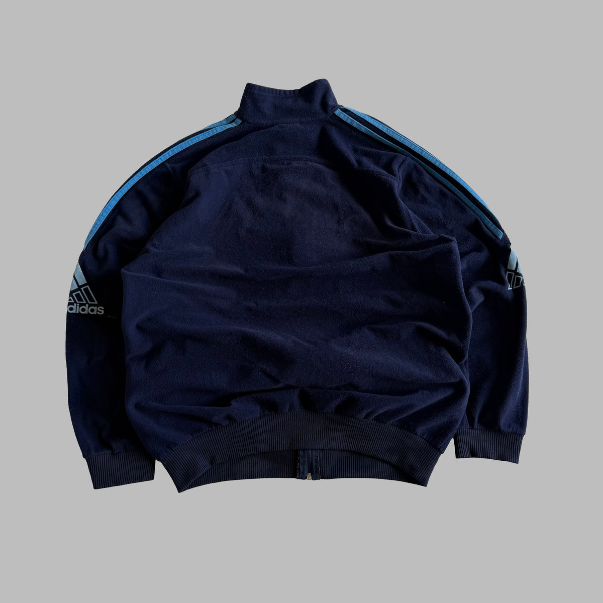90s Adidas Three Stripe Fleece Jacket - M/L