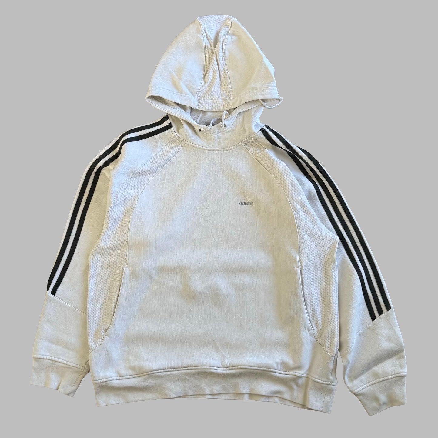 Adidas Three Stripe Hoodie - Large