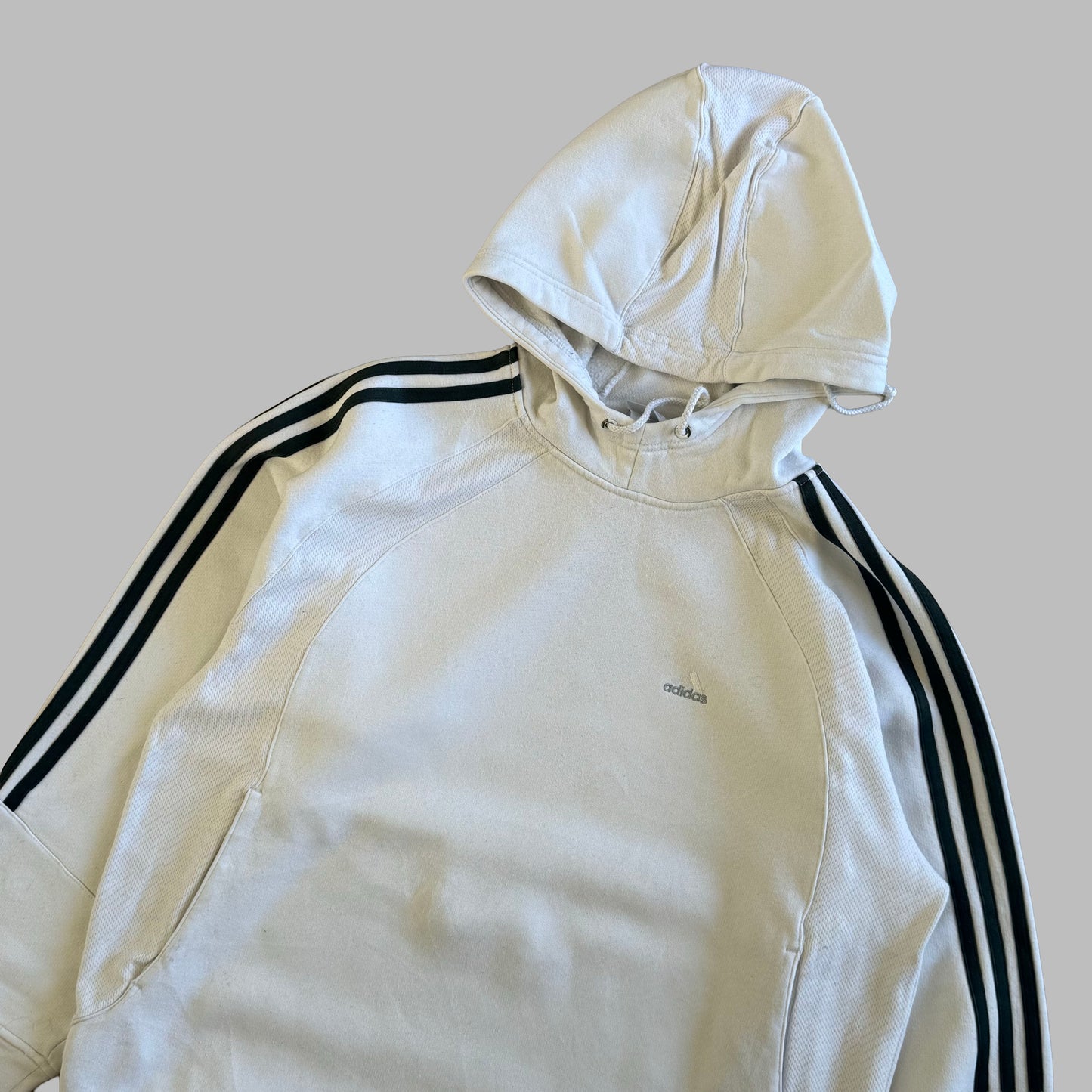 Adidas Three Stripe Hoodie - Large