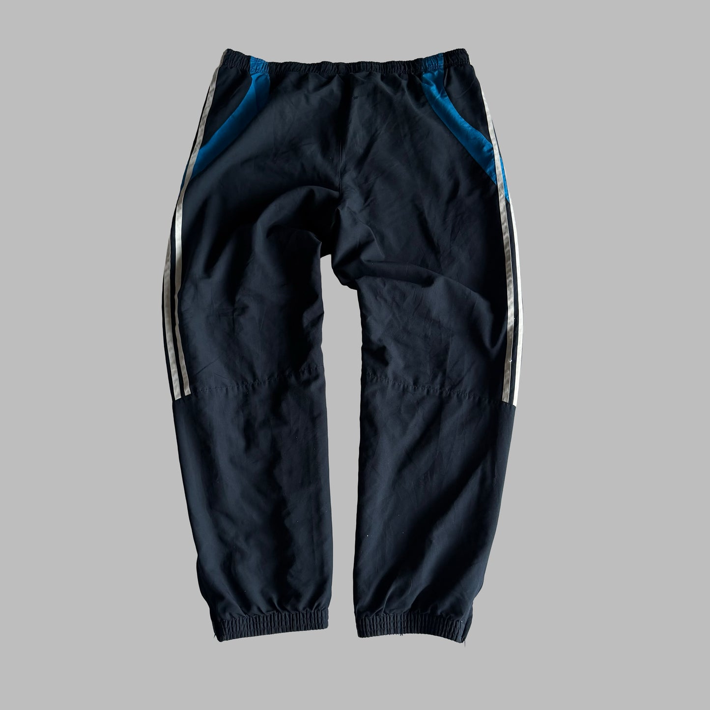 Y2K Adidas Three Stripe Baggy Track Pants - L