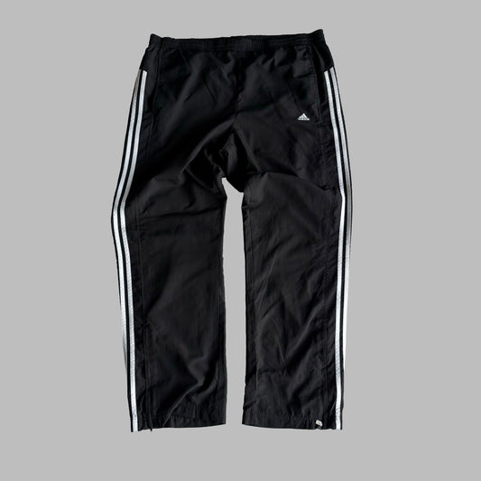 Y2K Adidas Three Striped Straight Leg Track Pants - XL