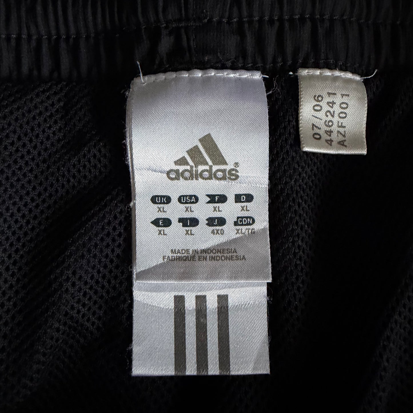 Y2K Adidas Three Striped Straight Leg Track Pants - XL