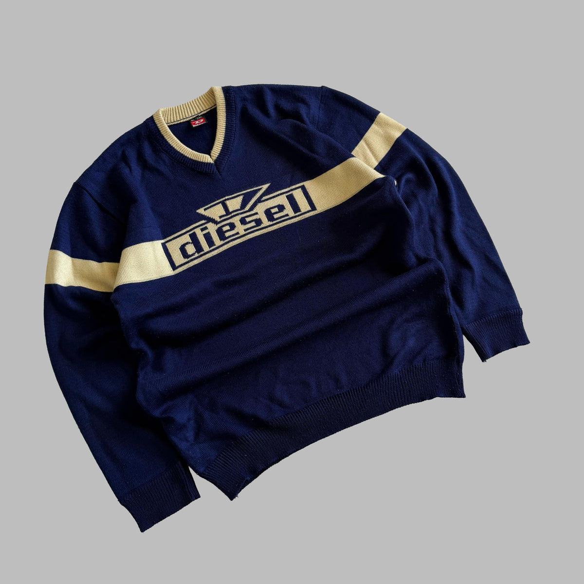 Y2K Diesel Spell Out Heavy Knit - L/XL