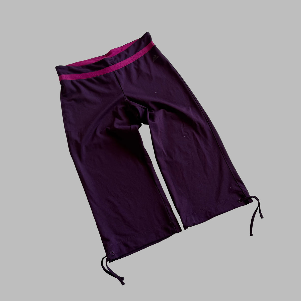 Y2K Adidas Wide Leg Active Capris - S