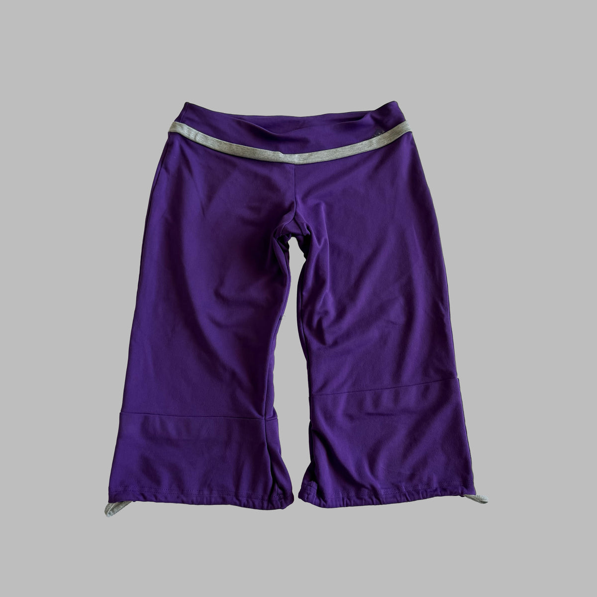 Y2K Adidas Three Stripe Activewear Capris - S