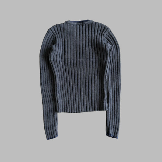 Y2K Ralph Lauren Polo Jeans Co Ribbed Flag Knit - S