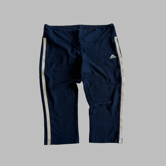 Y2K Adidas Striped Active Capris - M