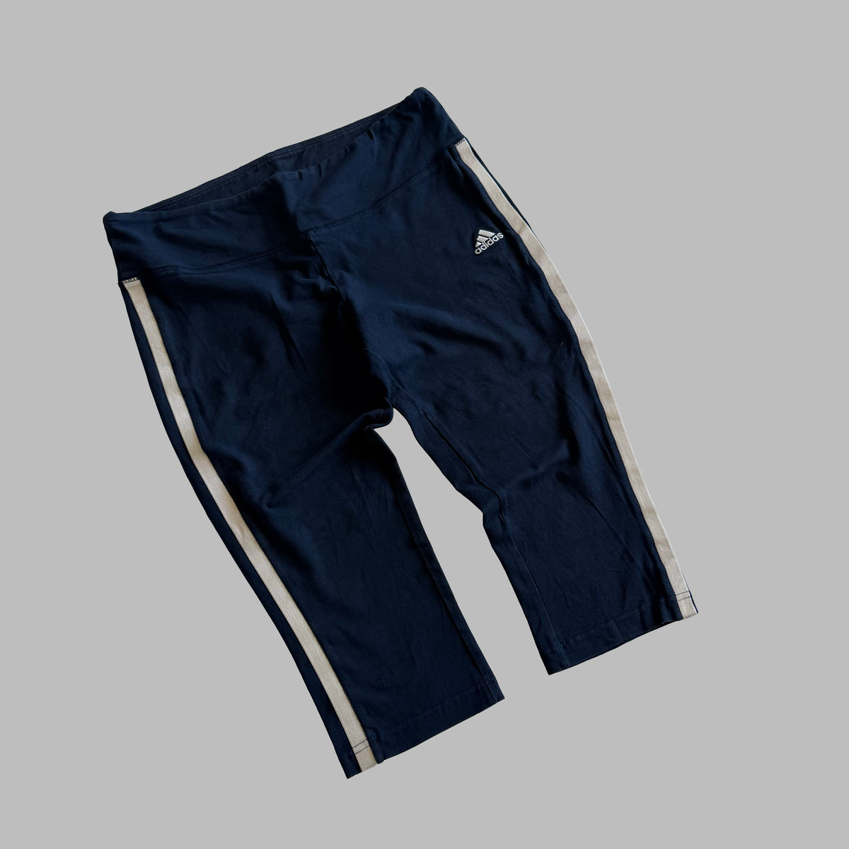 Y2K Adidas Striped Active Capris - M