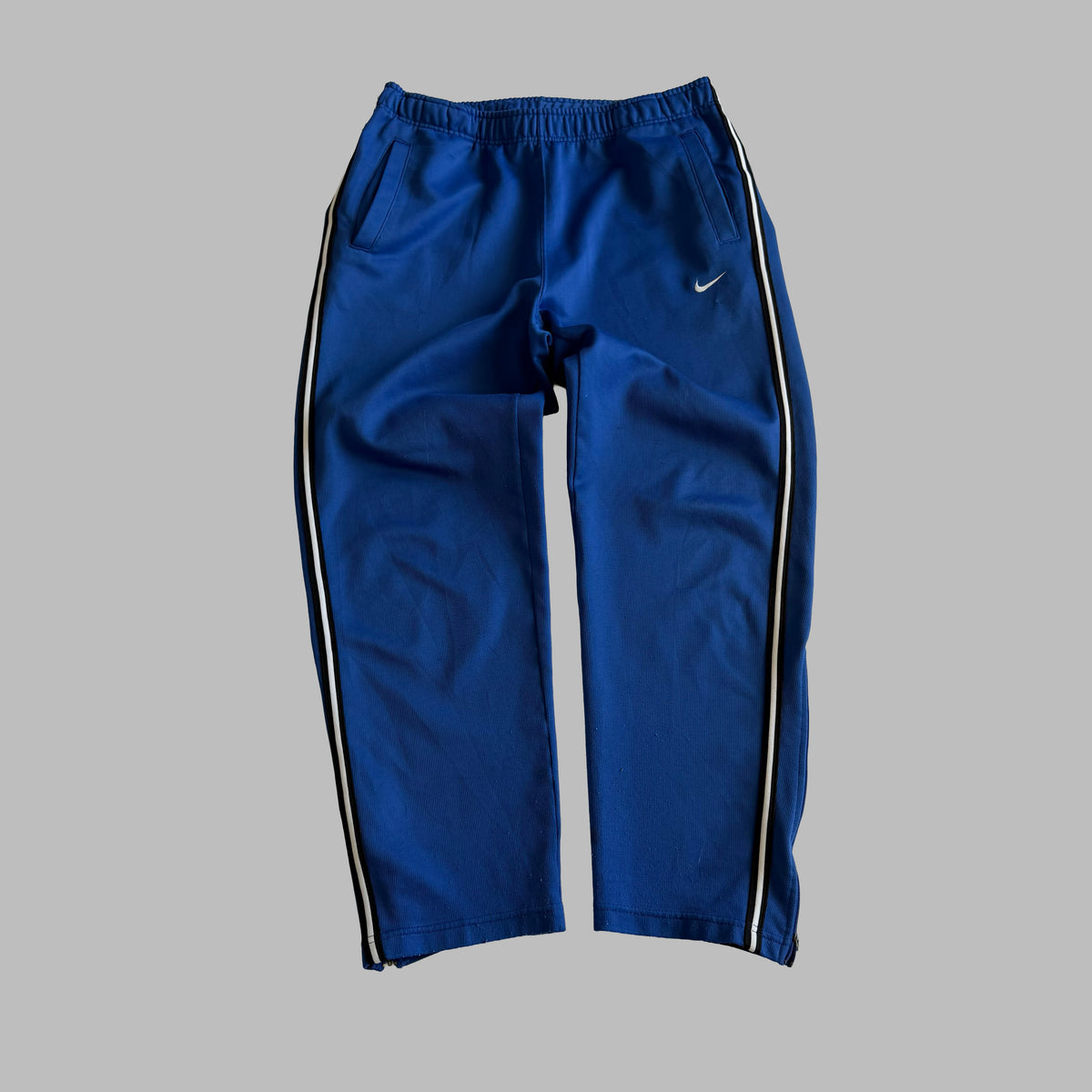 Y2K Nike Striped Wide Leg Track Pants - L