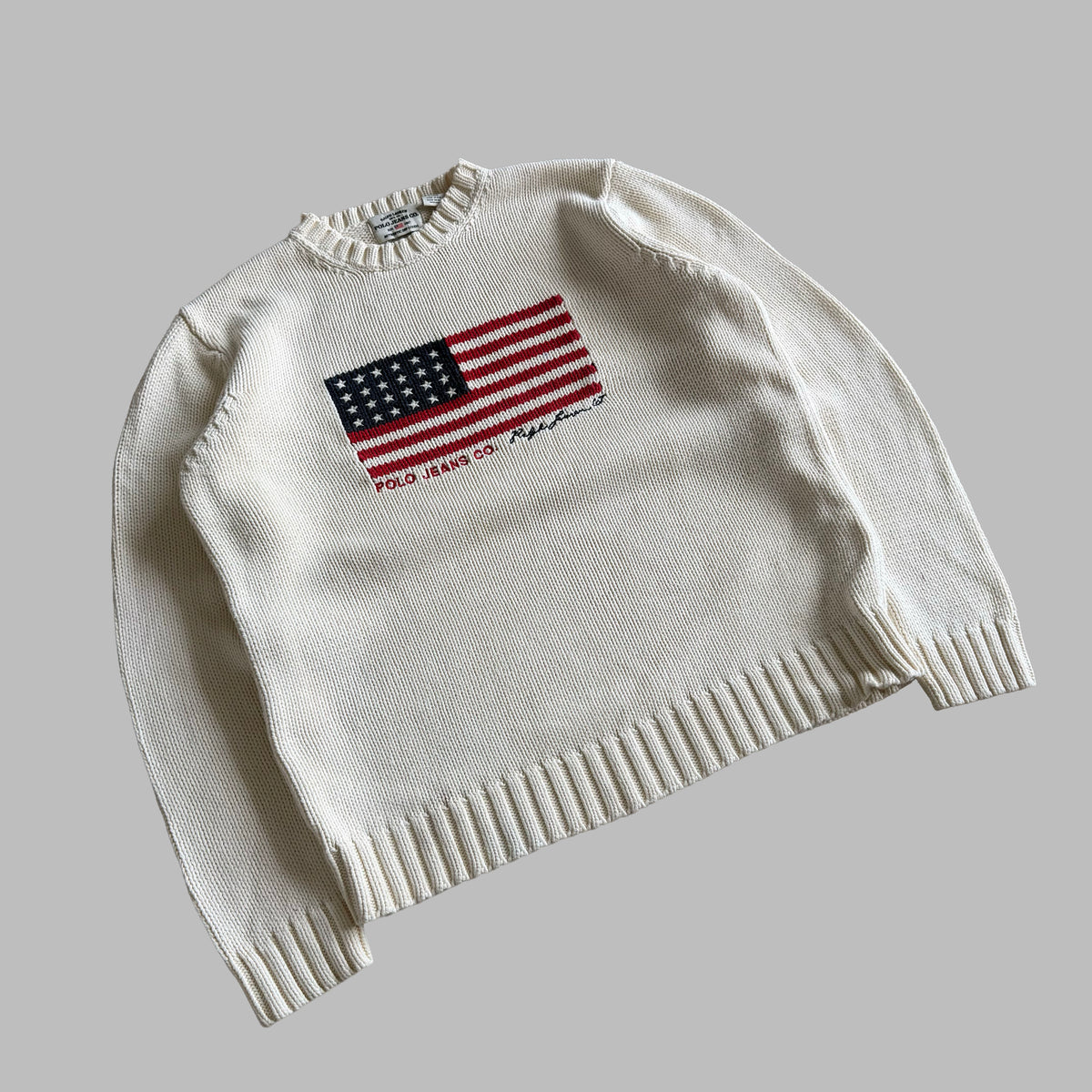 Y2K Ralph Lauren Polo Jeans Co Flag Knit - M