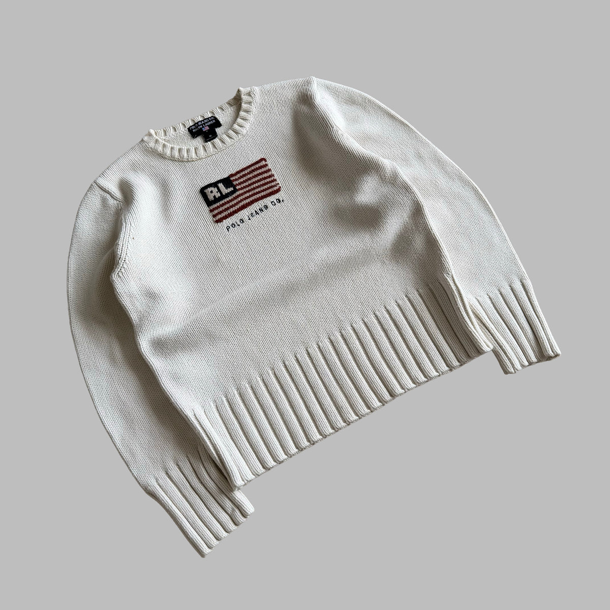 Y2K Ralph Lauren Polo Jeans Co Flag Knit - M