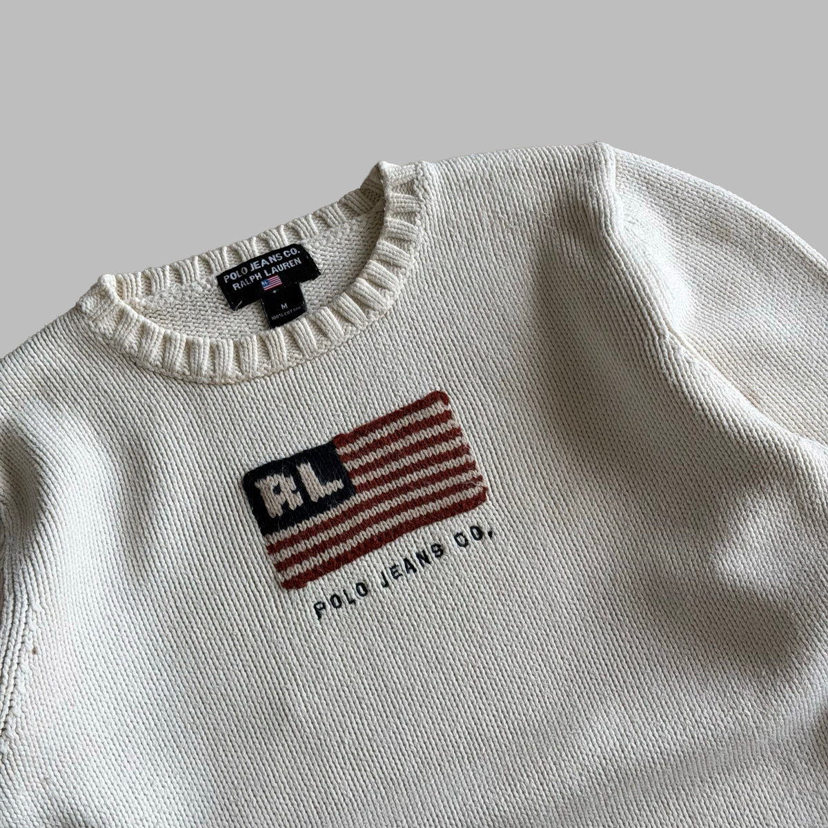 Y2K Ralph Lauren Polo Jeans Co Flag Knit - M