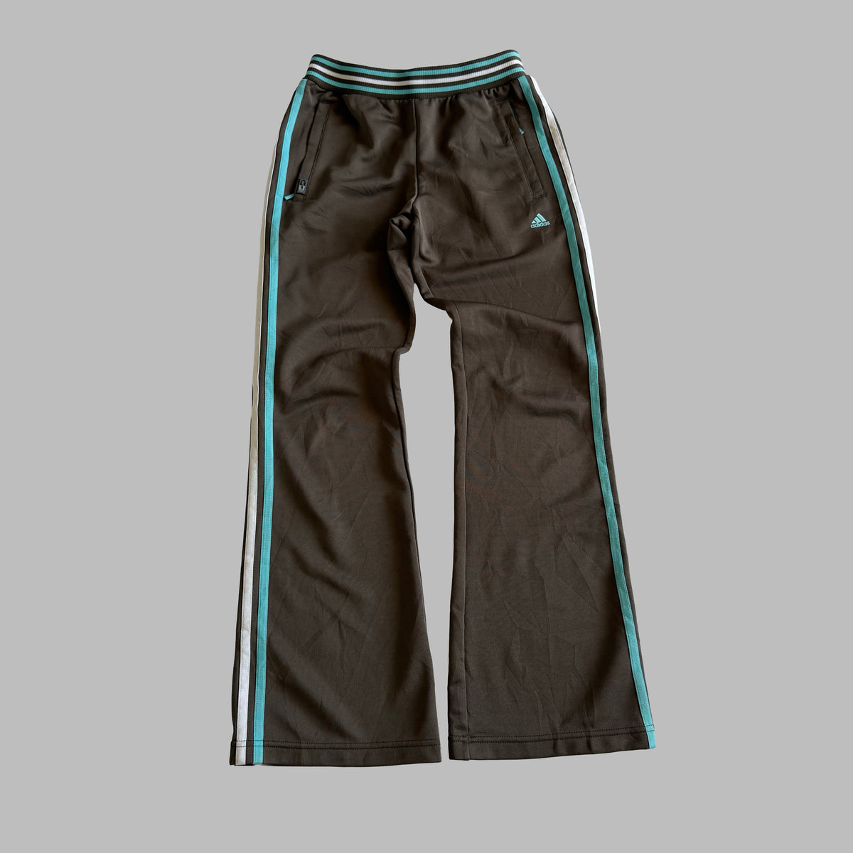 Y2K Adidas Three Stripe Active Track Pants - S