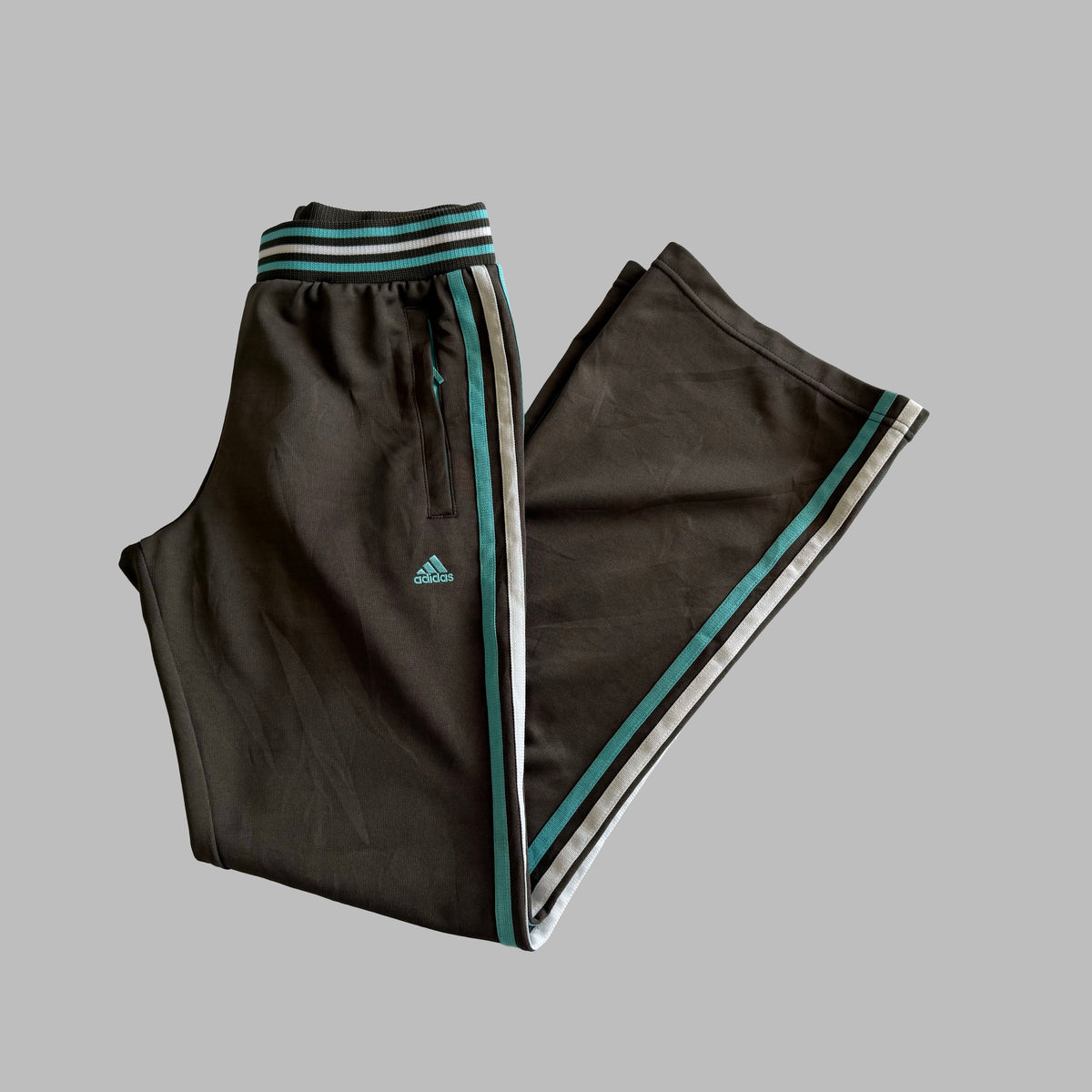 Y2K Adidas Three Stripe Active Track Pants - S