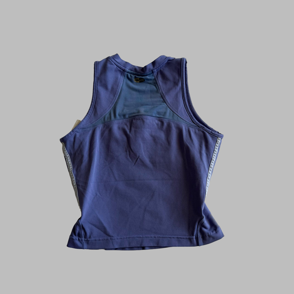 Y2K Adidas Three Stripe V-Neck Activewear Tank - S