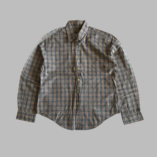 90s Burberry Button Up Shirt - Medium