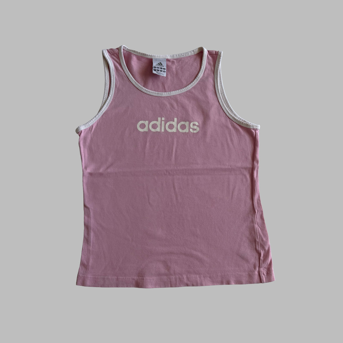 Y2K Adidas Spell Out Ringer Tank - M